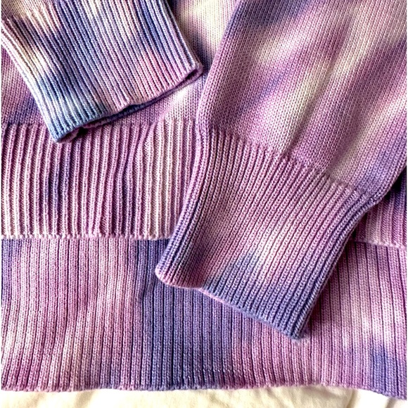 Design History Tie dye purple pink blue white sweater cotton super smooth weave - Picture 10 of 11